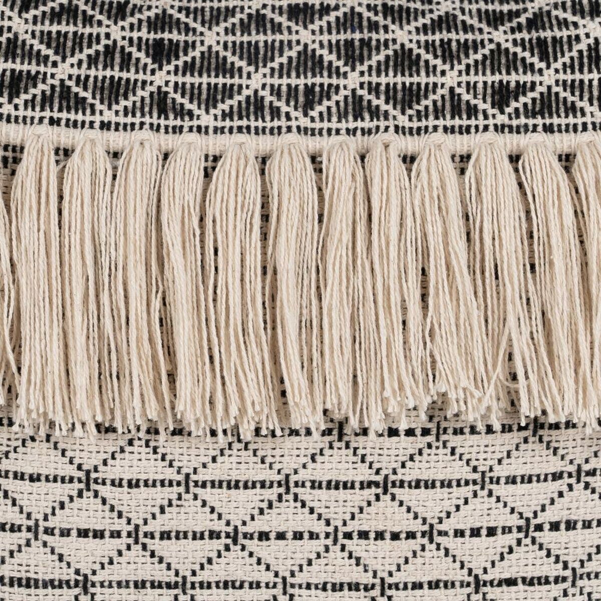 Tyyny Puuvilla Musta Beige 45 x 45 cm