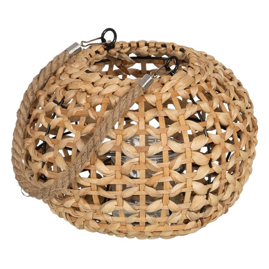 Žibintas Kynttilänjalka Žibintas Beige Metalli Kristalli Vesihyasintti 26 x 26 x 18 cm