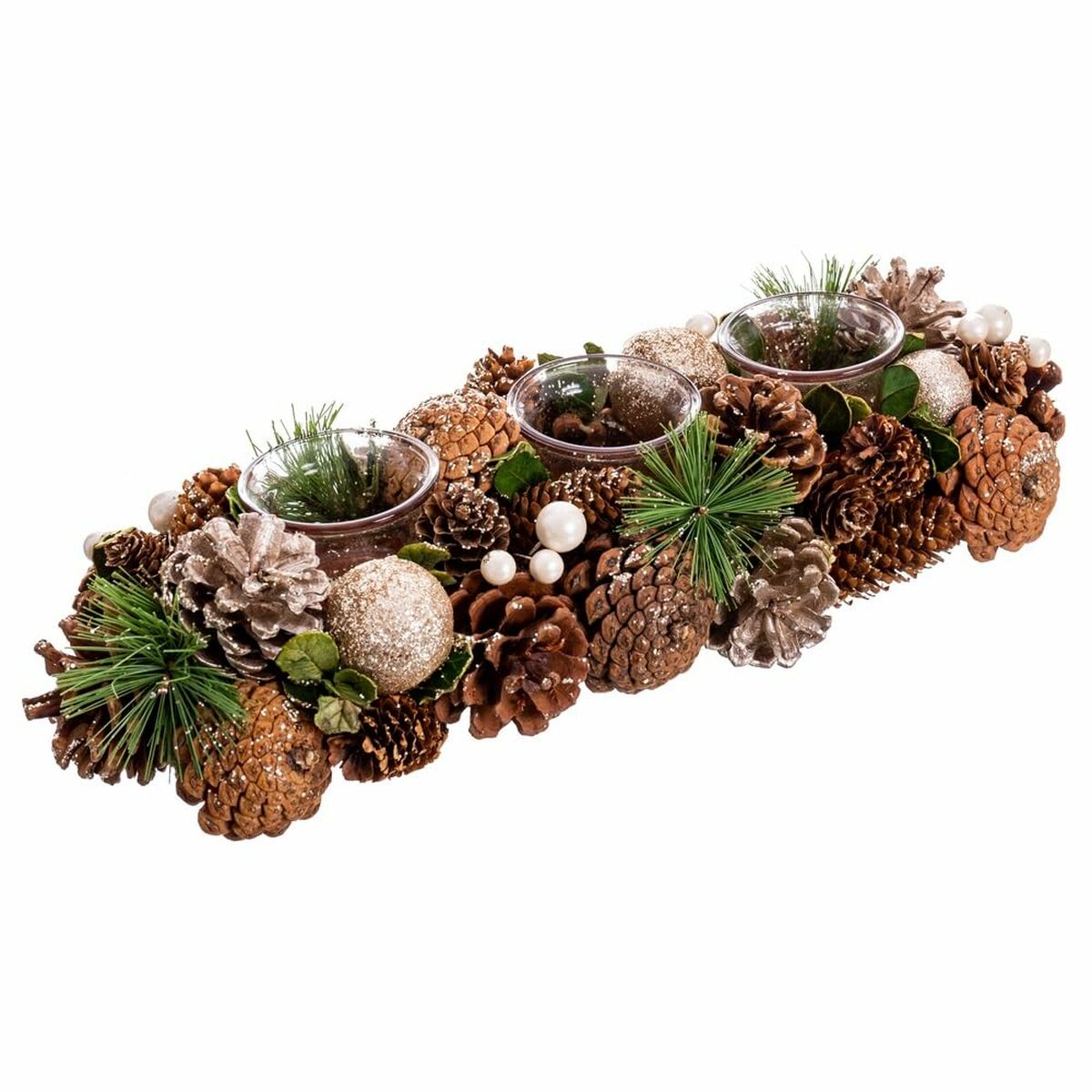 Joulu kynttilänjalka Kullattu Luonnollinen Muovinen Foam 38 x 15 x 8,5 cm