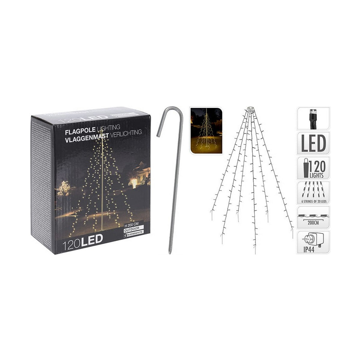 LED-verhovalot Musta Lämmin valkoinen