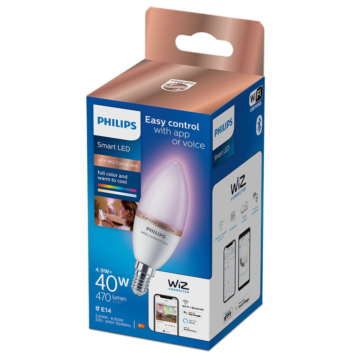 LED-lamppu Philips Wiz 4,9 W E14 470 lm