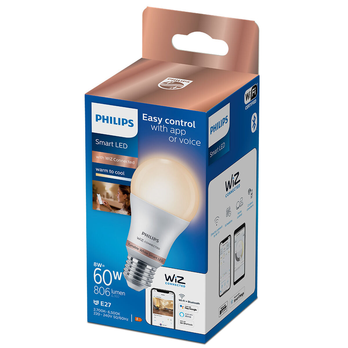 LED-lamppu Philips Wiz 8 W 806 lm (2700 K) (6500 K)