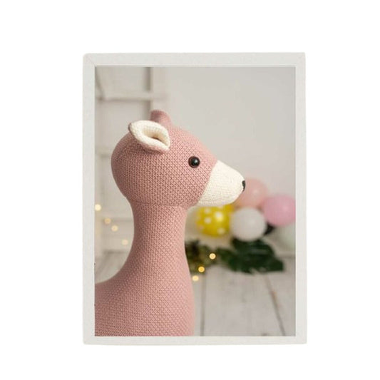 Maalaus Crochetts Monivärinen Pinkki 33 x 43 x 2 cm Peura