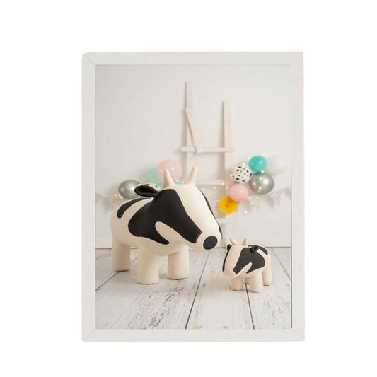 Maalaus Crochetts Monivärinen 33 x 43 x 2 cm Lehmä