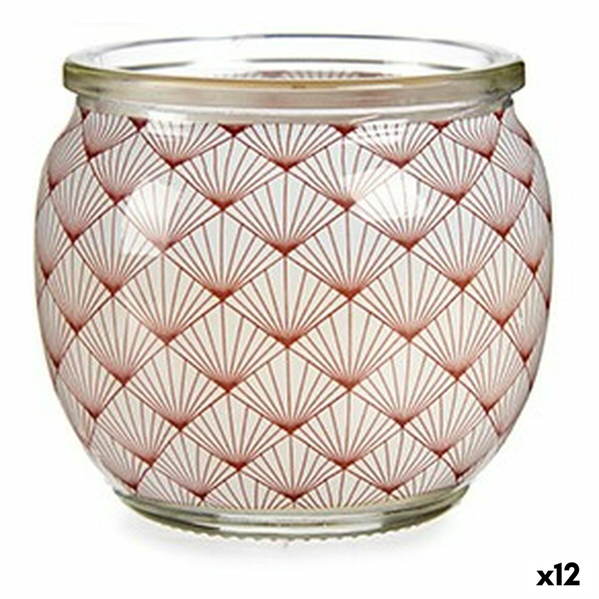 Tuoksukynttilä Kookos Kerma Lasi Vaha (7,5 x 6,3 x 7,5 cm) (12 osaa)