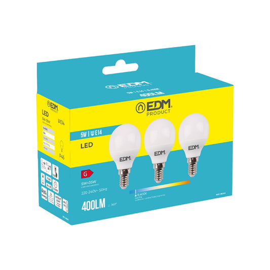 LED-lamppu EDM 5 W E14 G 400 lm (6400K)