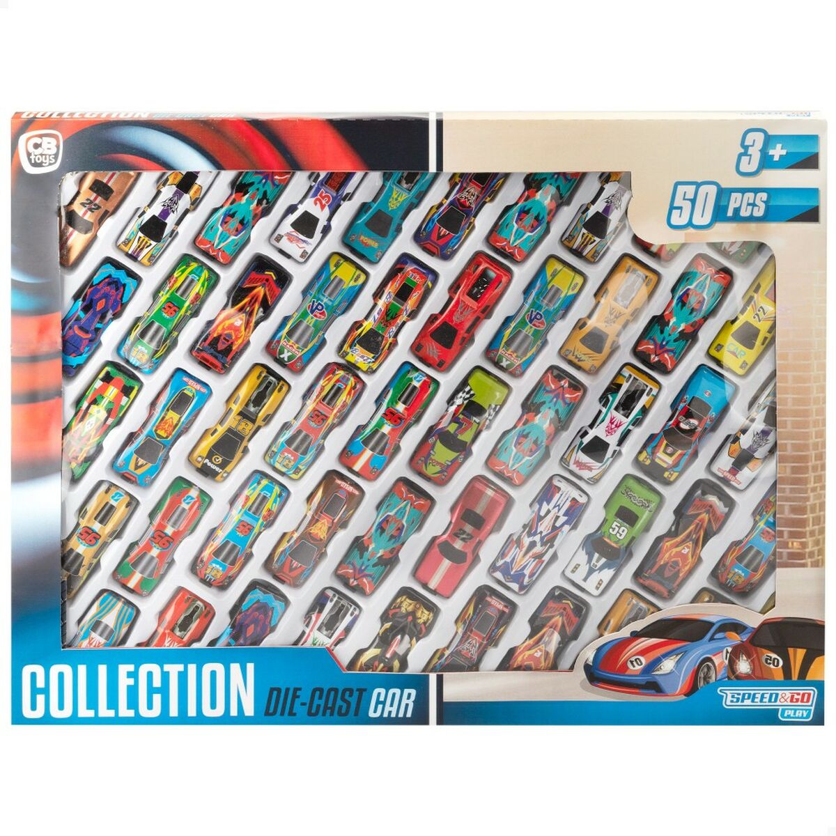 Leikkiajoneuvosarja Speed & Go 7,5 x 2 x 3 cm (6 osaa)