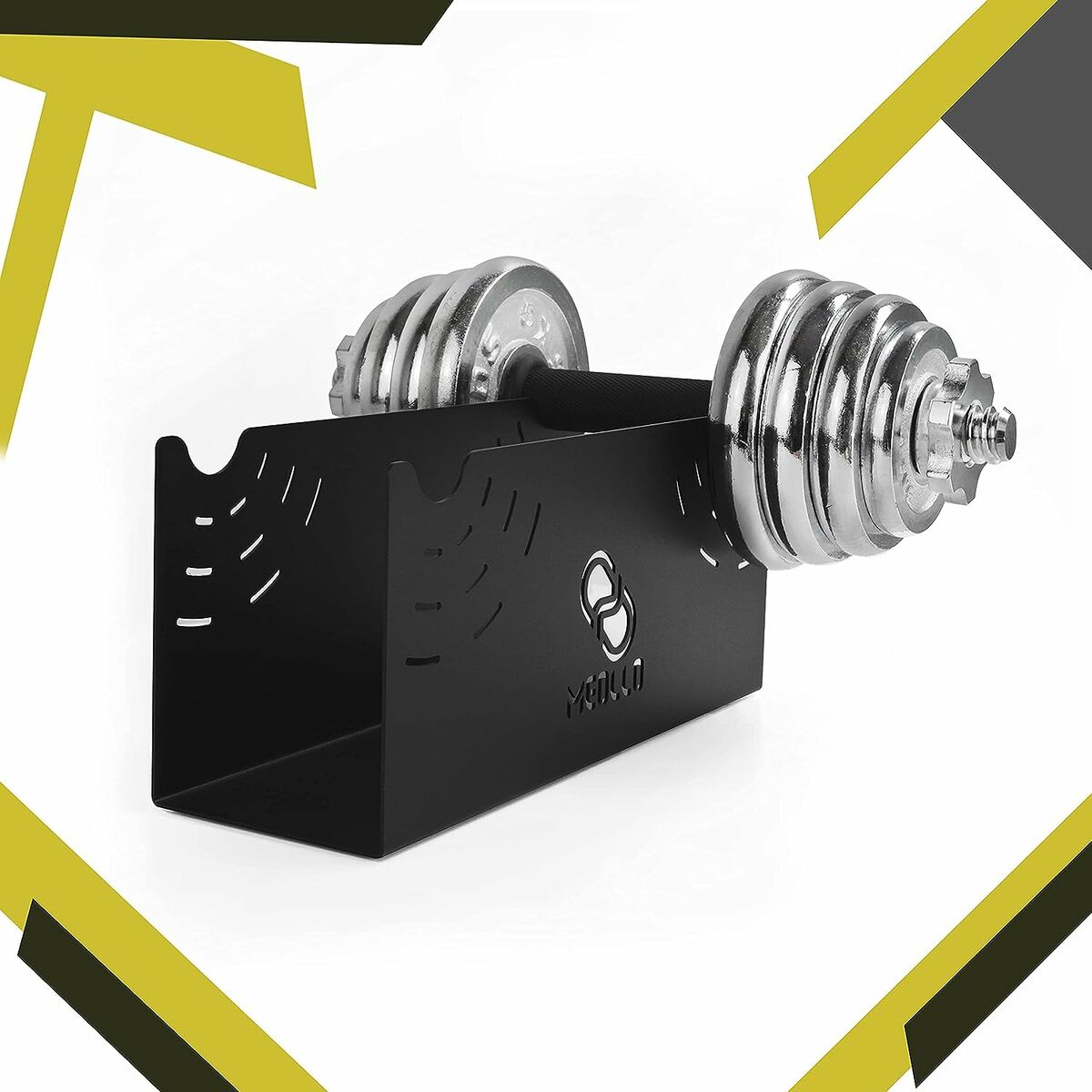 Käsipainoteline Meollo Musta