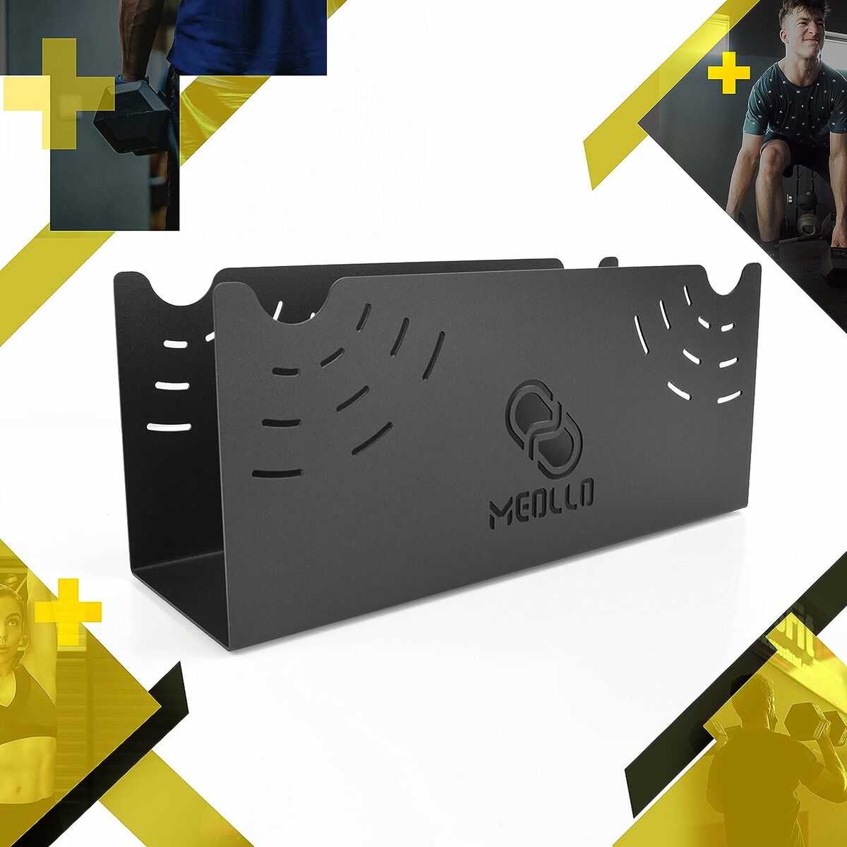 Käsipainoteline Meollo Musta