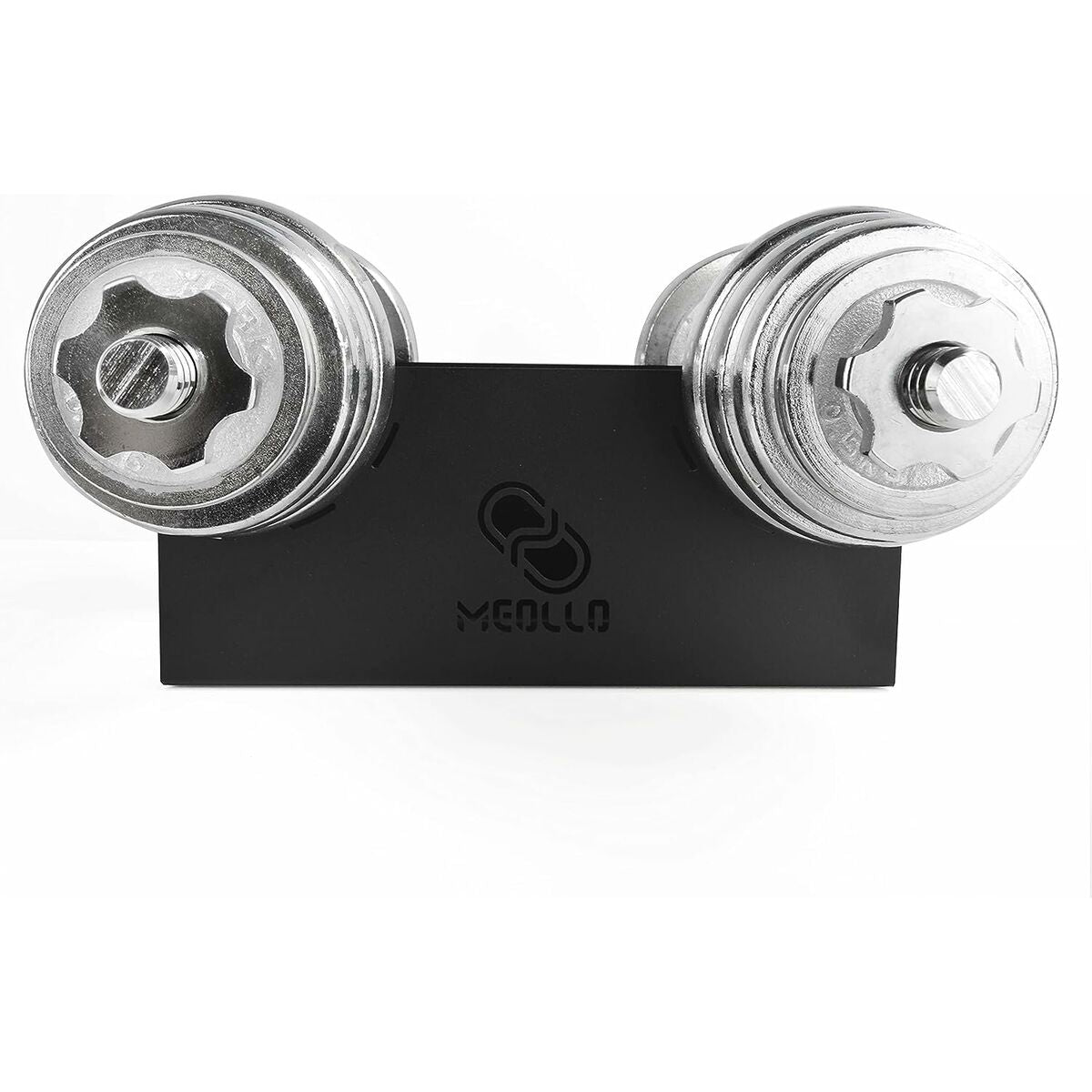 Käsipainoteline Meollo Musta (2 osaa)