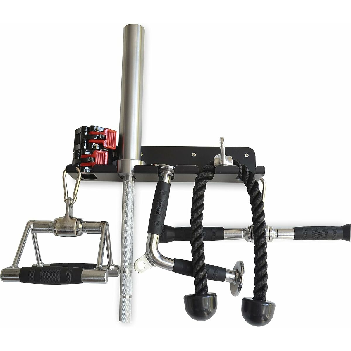 Seinäkiinnike 5 painoharjoittelutangolle Meollo Musta (2 osaa)