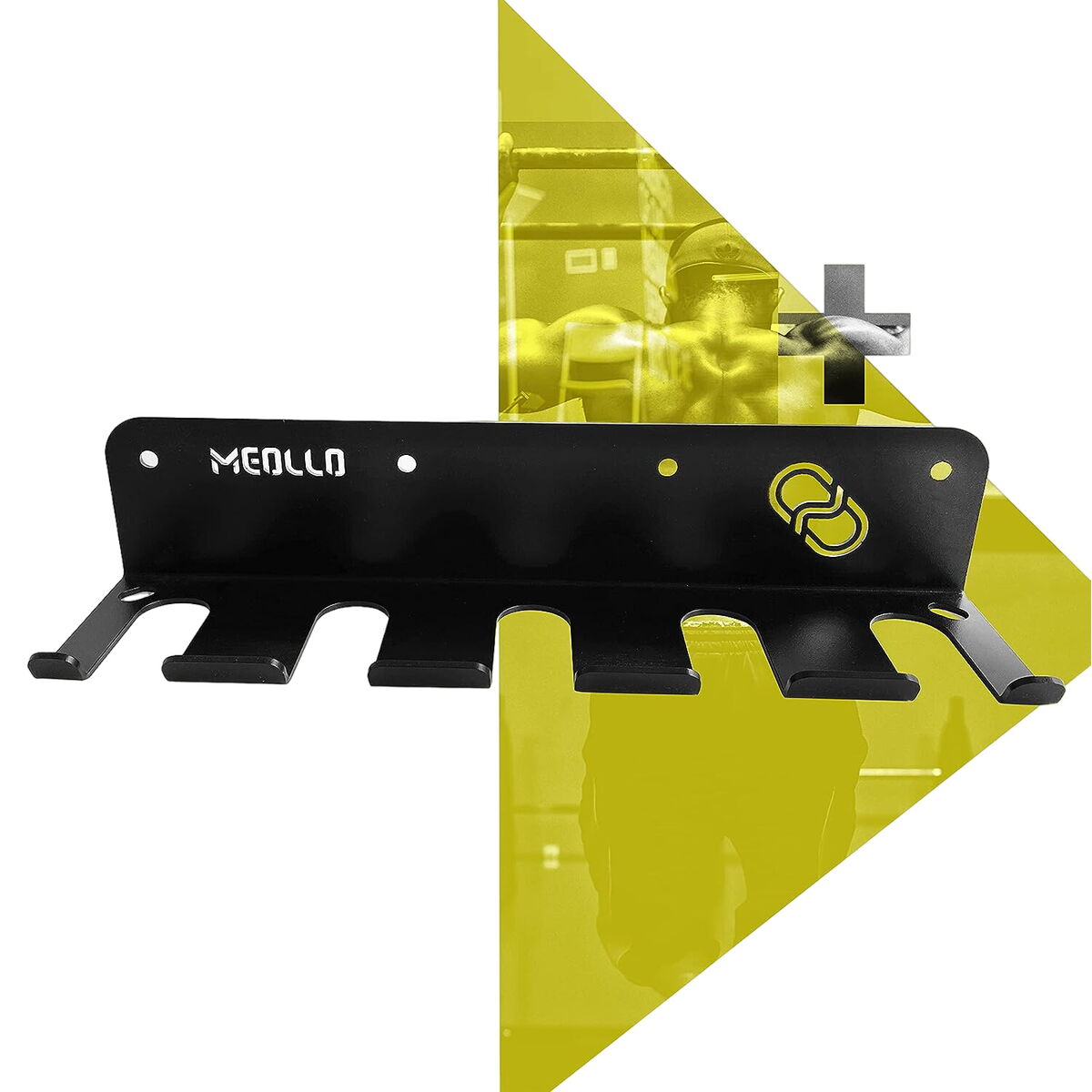 Seinäkiinnike 5 painoharjoittelutangolle Meollo Musta